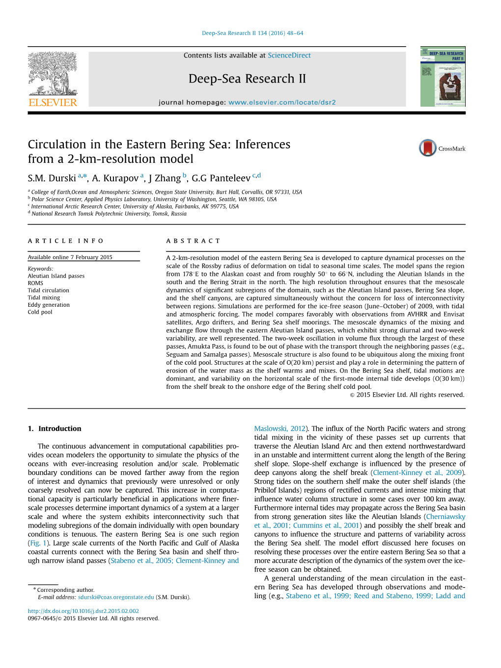 Circulation in the Eastern Bering Sea: Inferences from a 2-Km-Resolution Model