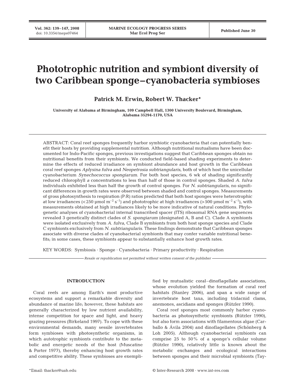 Marine Ecology Progress Series 362:139