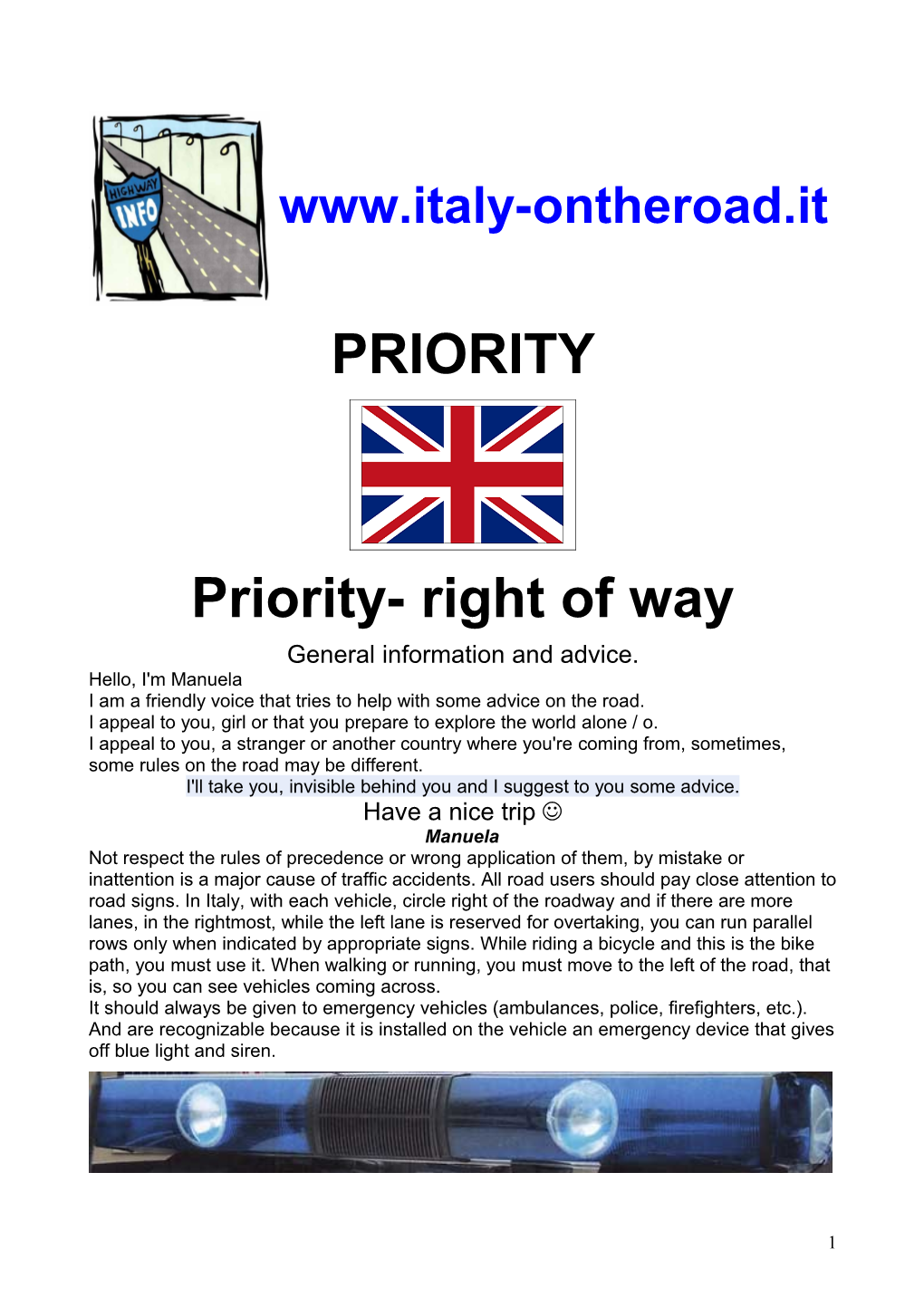 PRIORITY Priority- Right Of