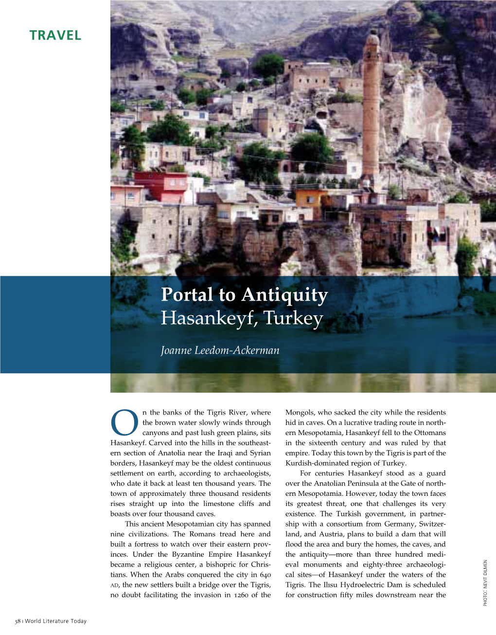 Portal to Antiquity Hasankeyf, Turkey