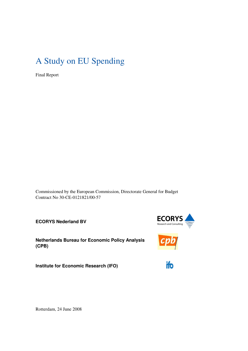A Study on EU Spending