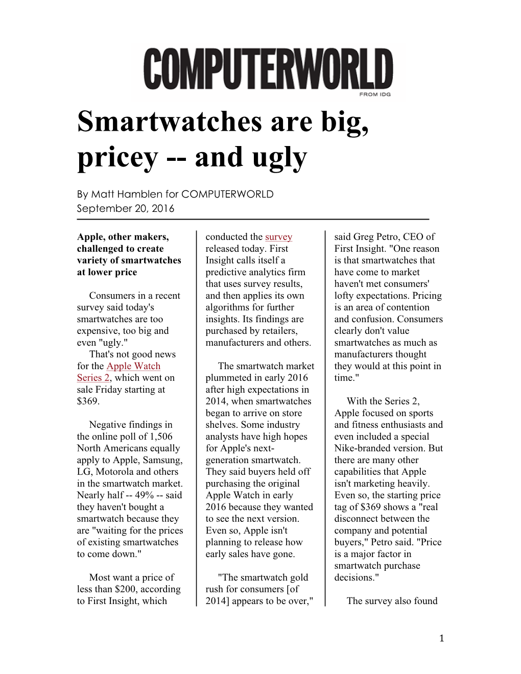Smartwatches Are Big, Pricey -- and Ugly