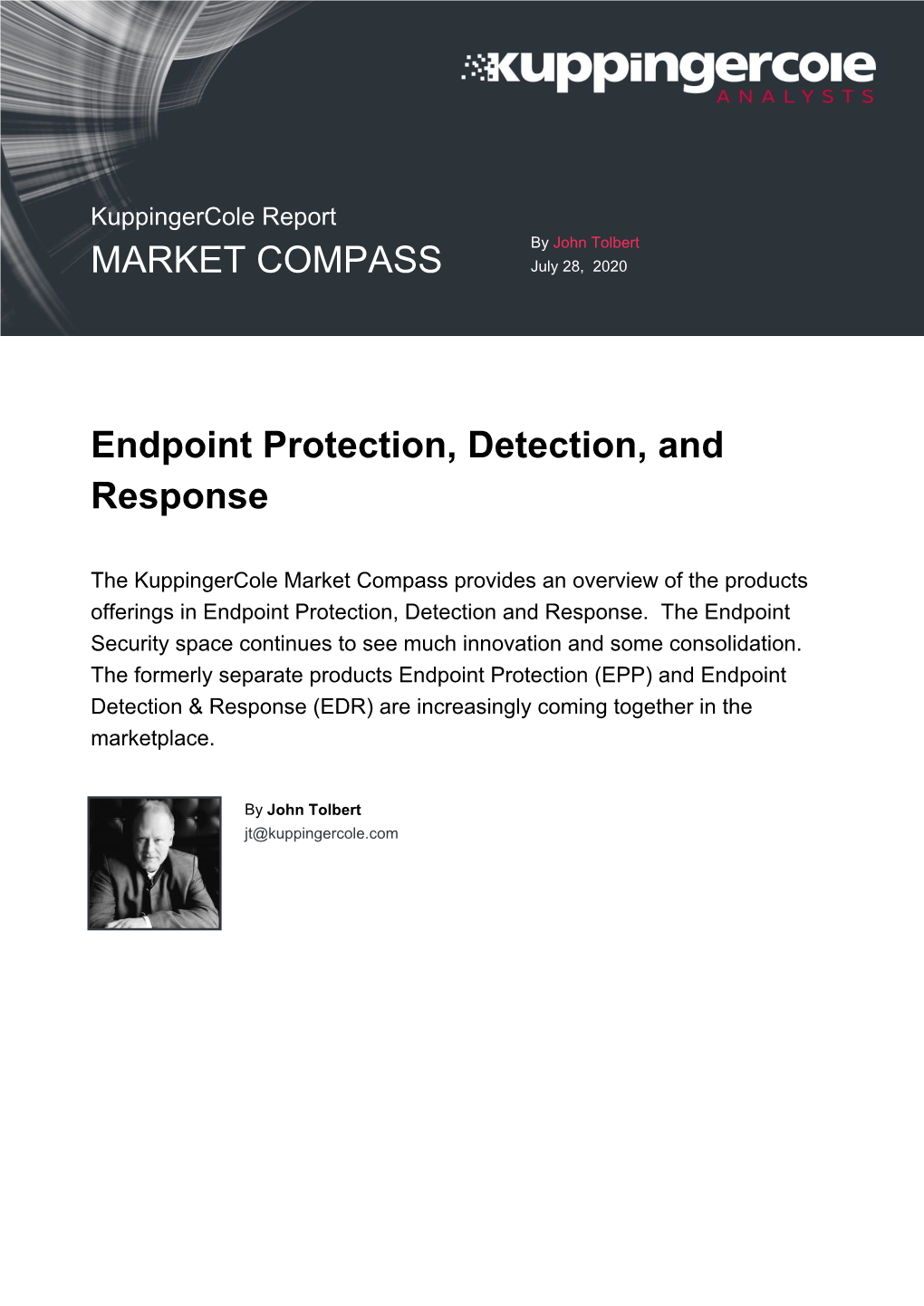Market Compass Endpoint Protection, Detection, and Response Report No.: Mc80508 Page 2 of 92 5.6 F-Secure