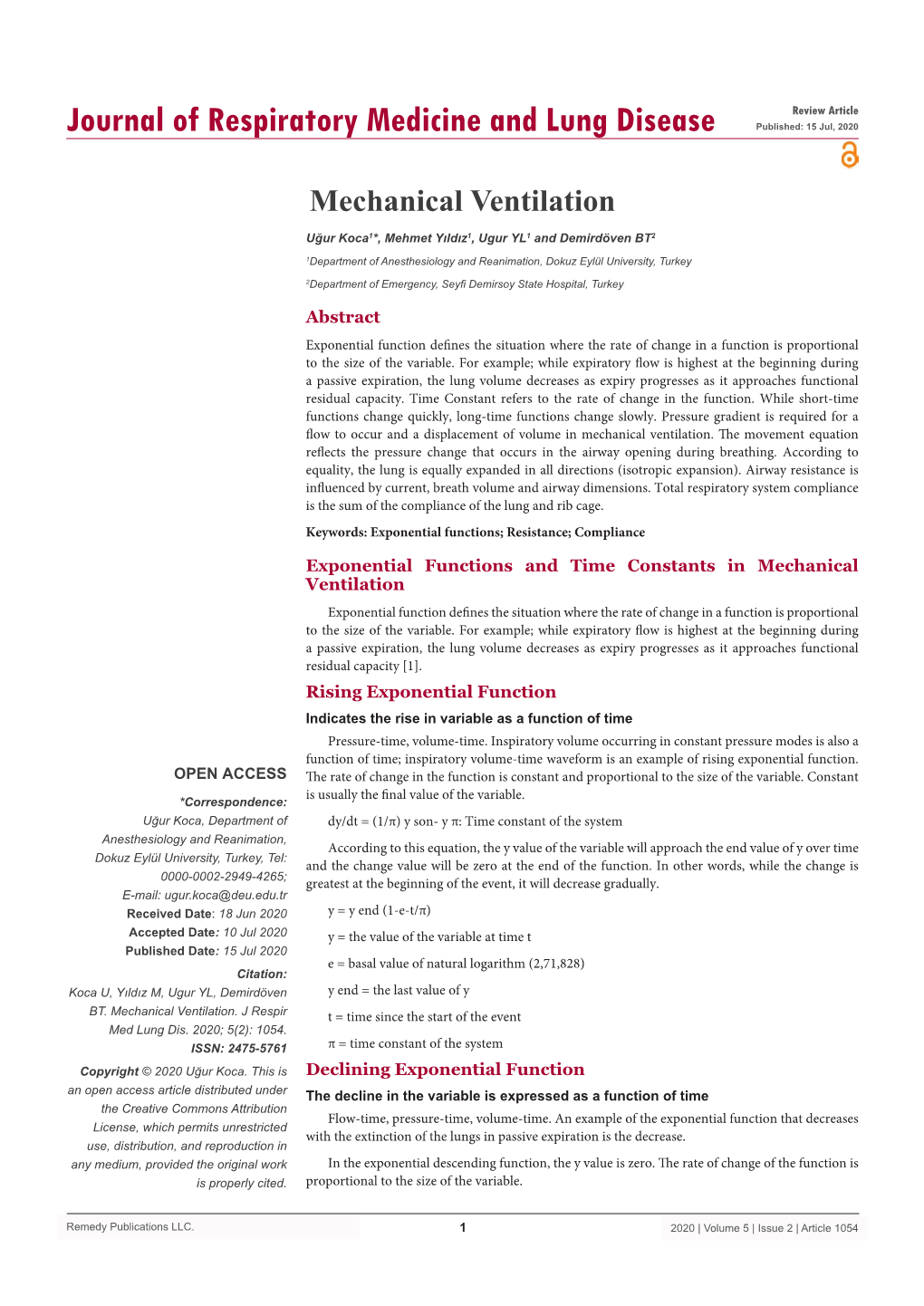 Mechanical Ventilation