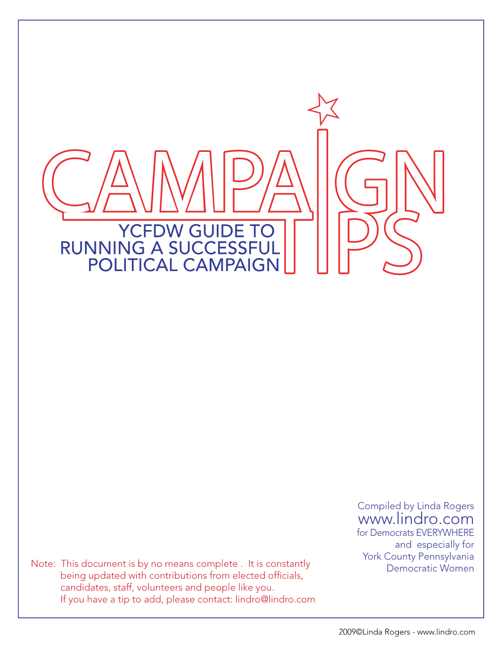 Ycfdw Guide to Running a Successful Political Campaign