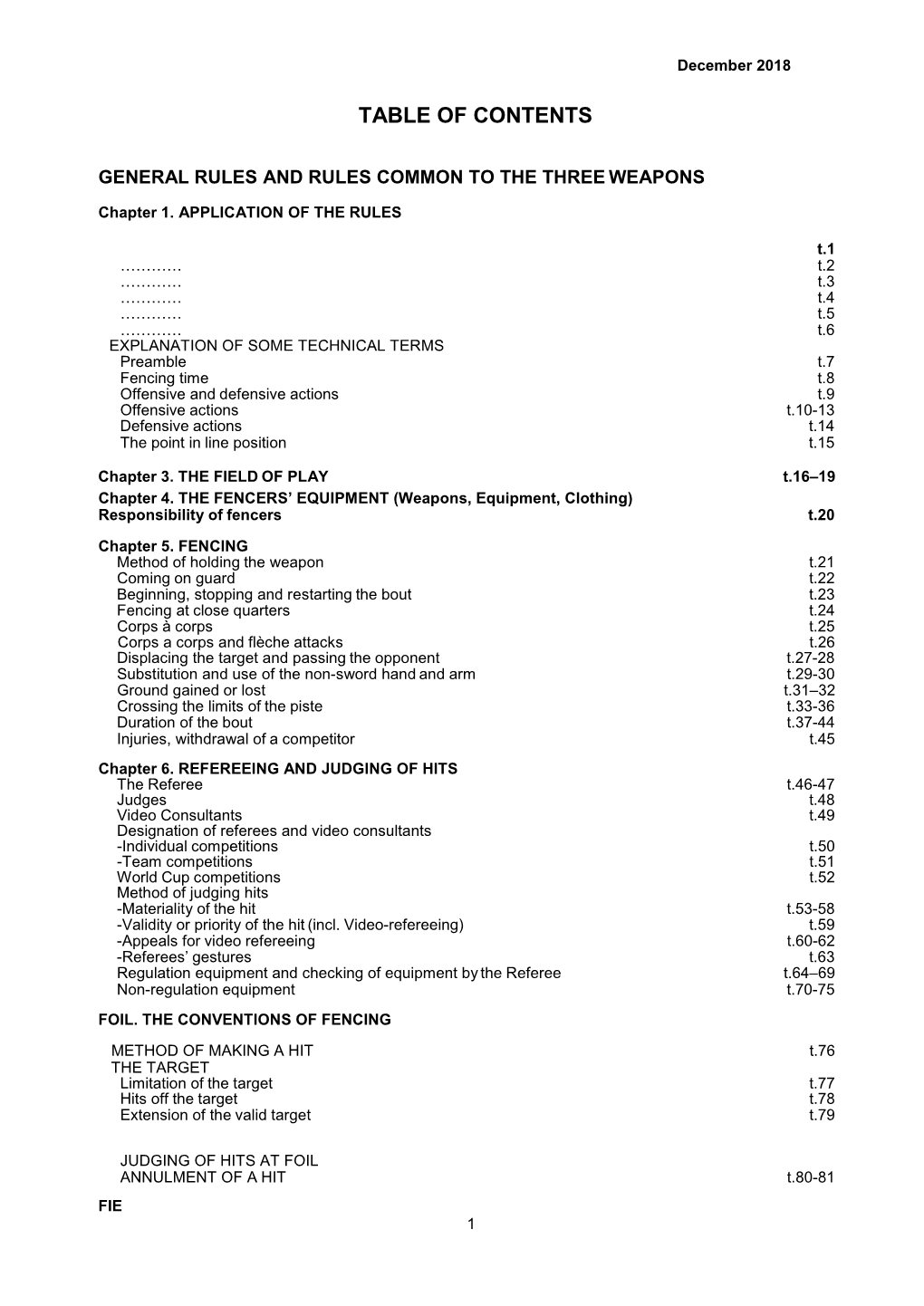 Table of Contents