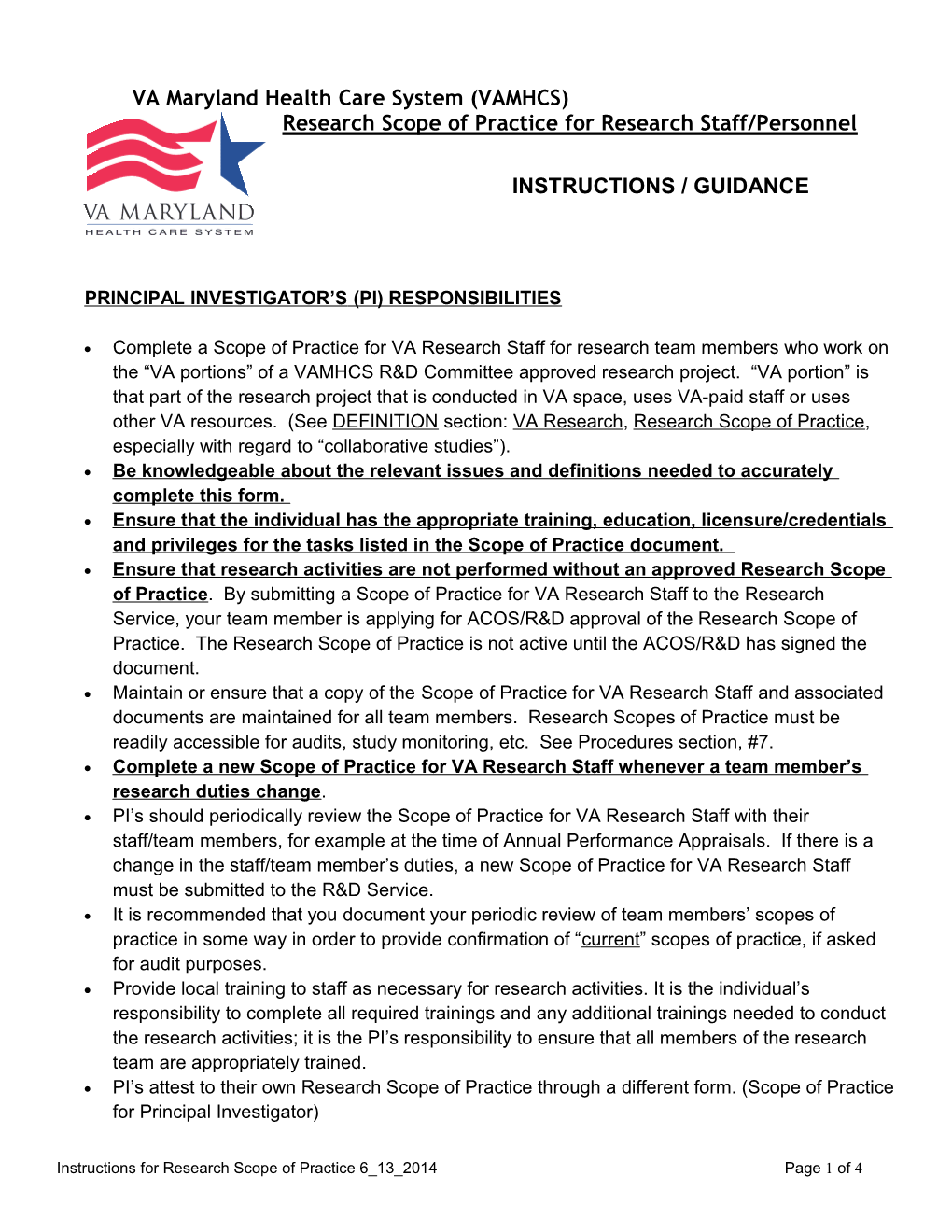 Scope of Practice for Clinical Research Coordinators