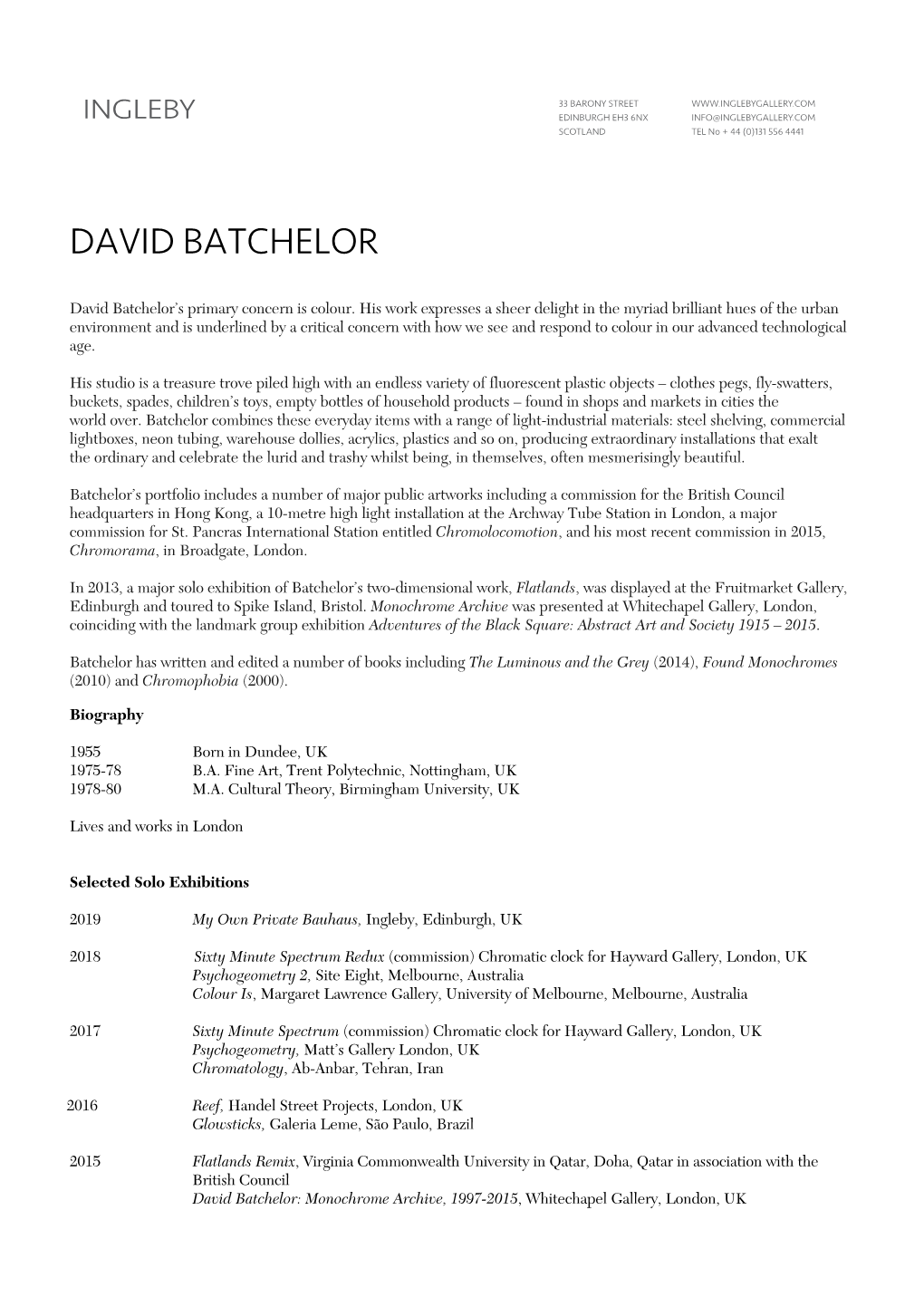 David Batchelor