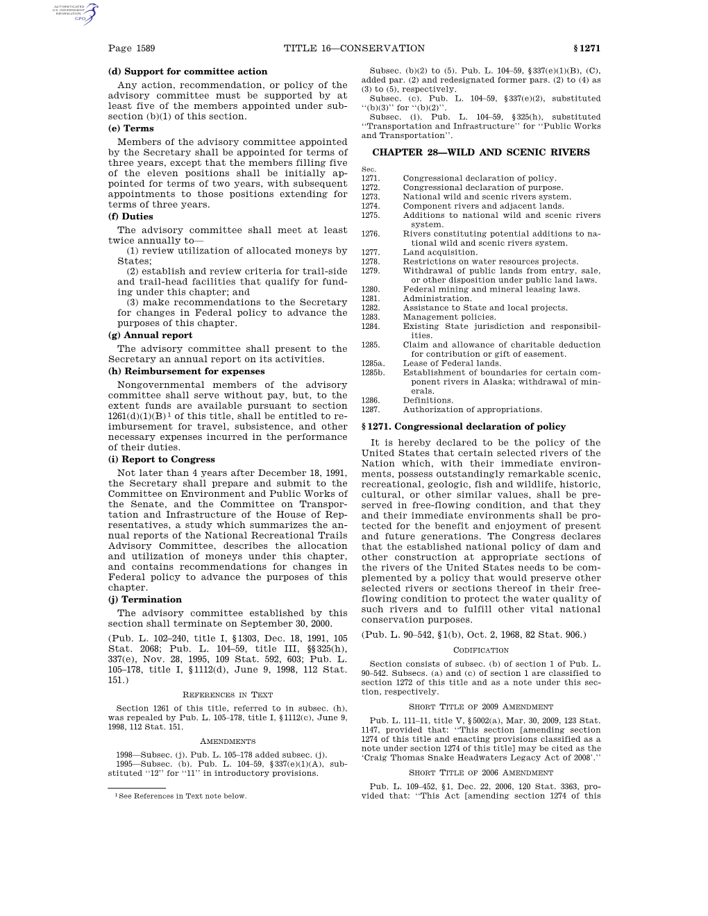 Page 1589 TITLE 16—CONSERVATION § 1271 (D