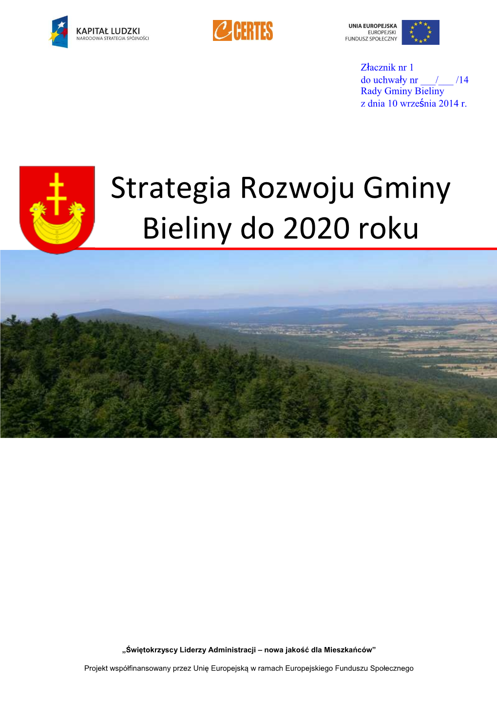 Strategia Rozwoju Gminy Bieliny Do 2020 Roku