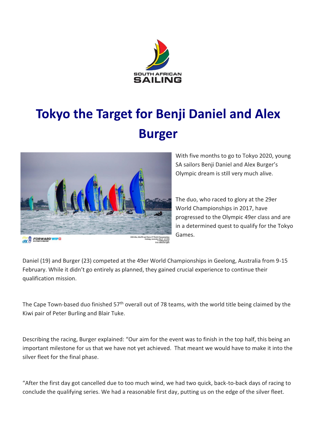 Tokyo the Target for Benji Daniel and Alex Burger