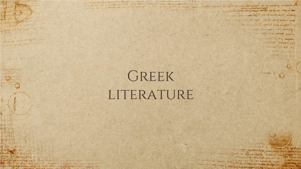 Greek Literature the Greeks Beliefs and Philosophy What Did the Greeks Believe?