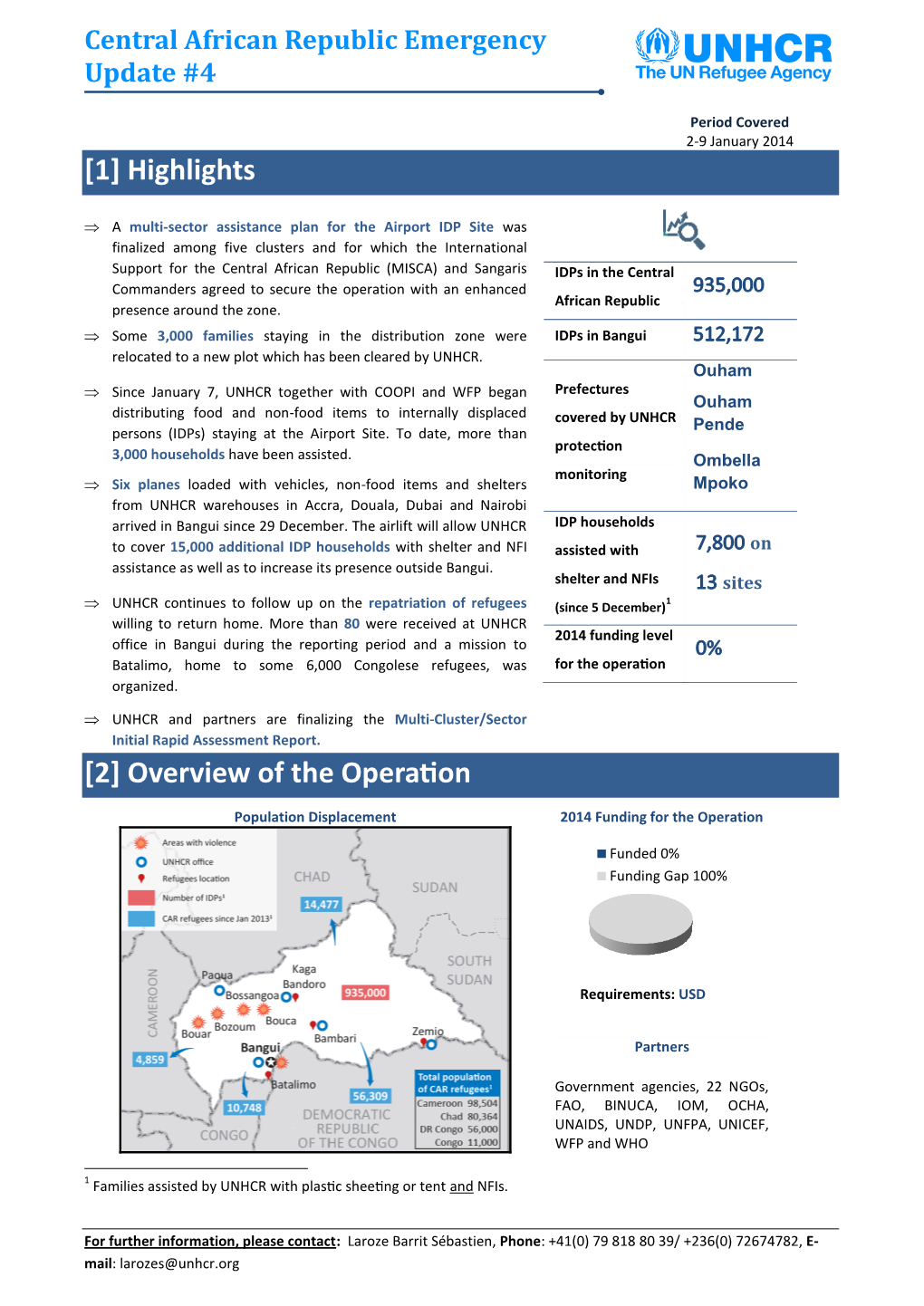 Central African Republic Emergency Update #4