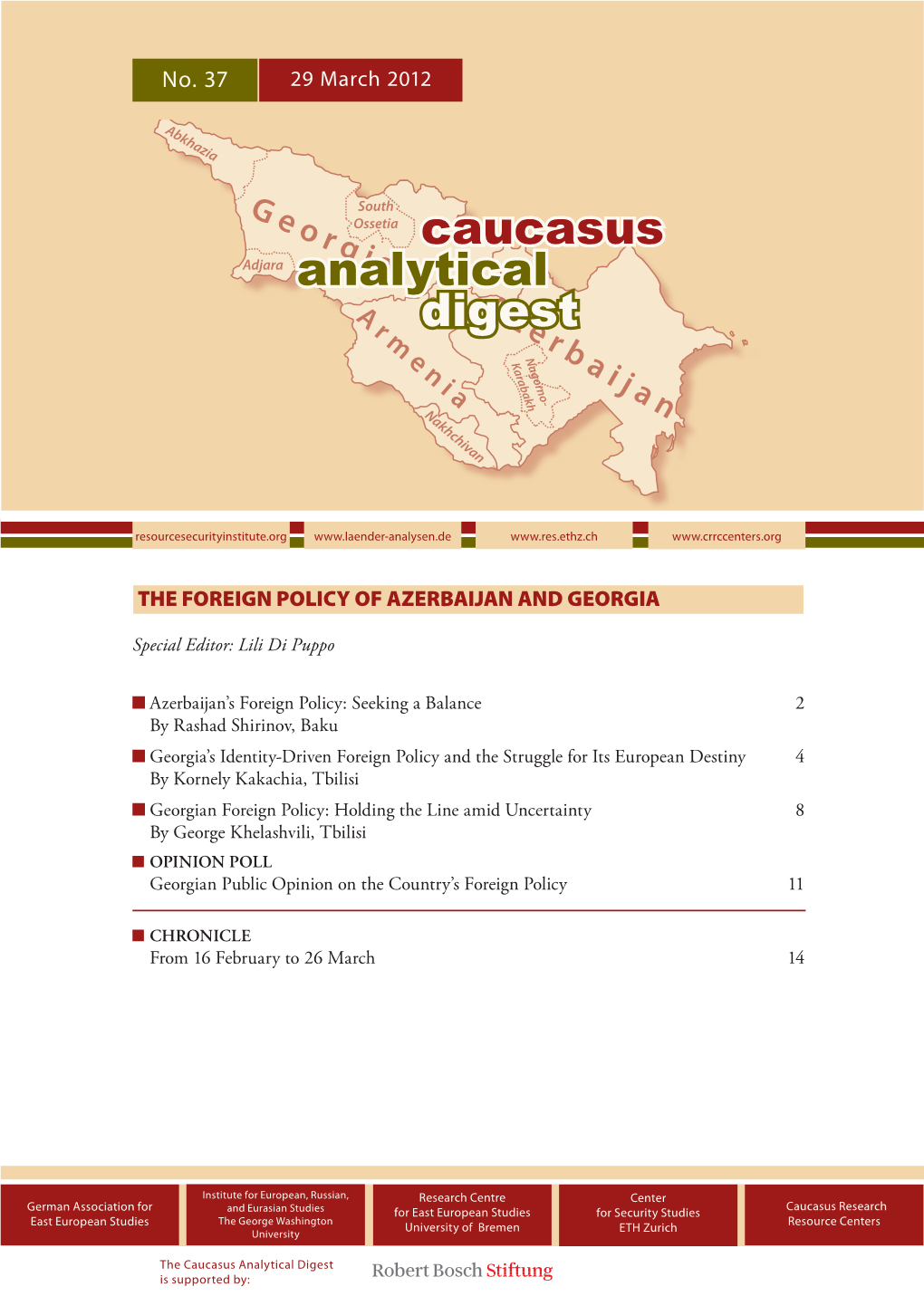 Caucasus Analytical Digest Nr. 37