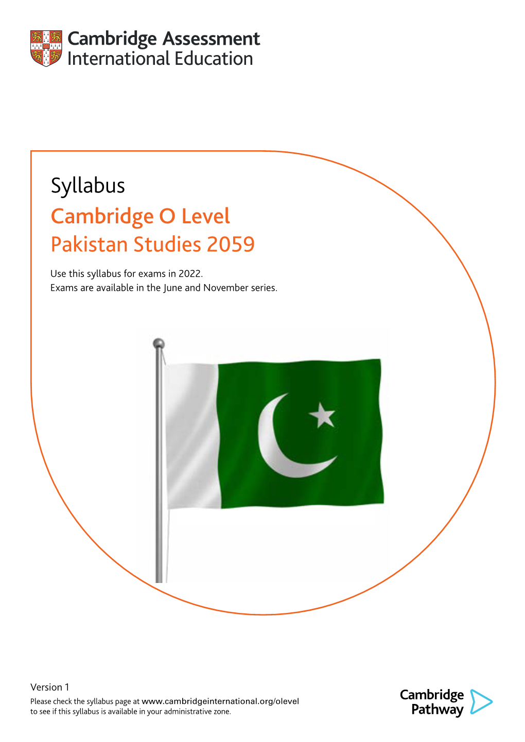 Syllabus Cambridge O Level Pakistan Studies 2059