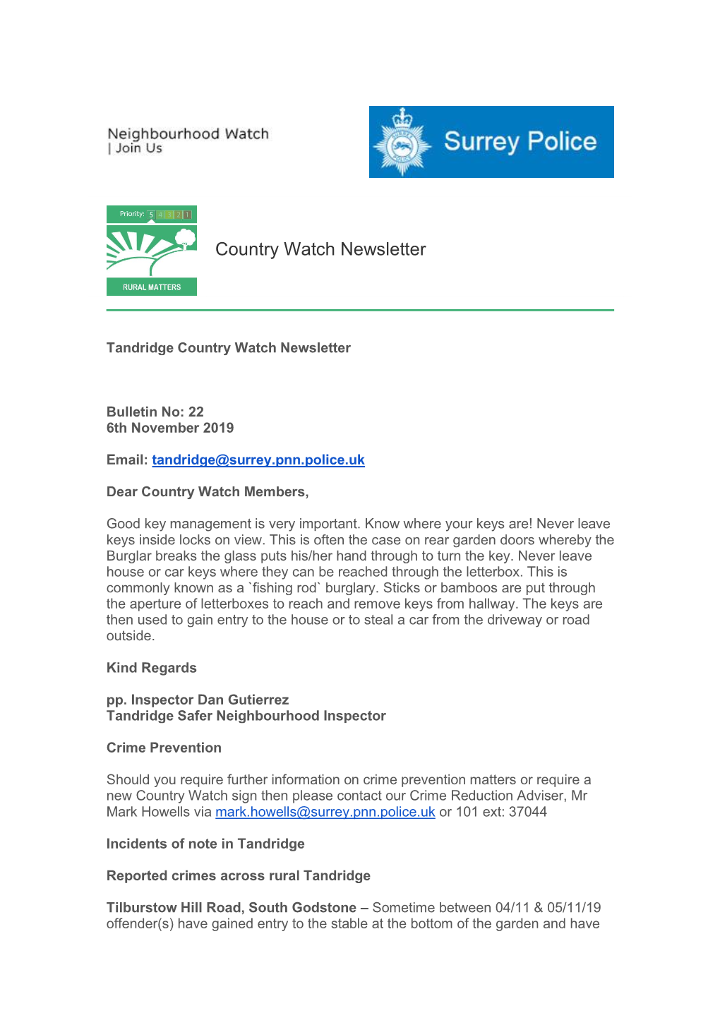 Country Watch Newsletter