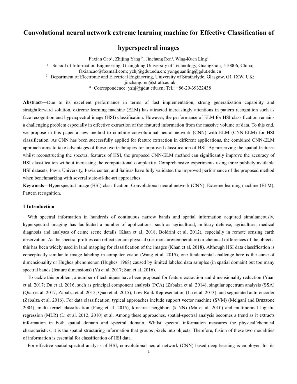 Convolutional Neural Network Extreme Learning Machine for Effective Classification Of