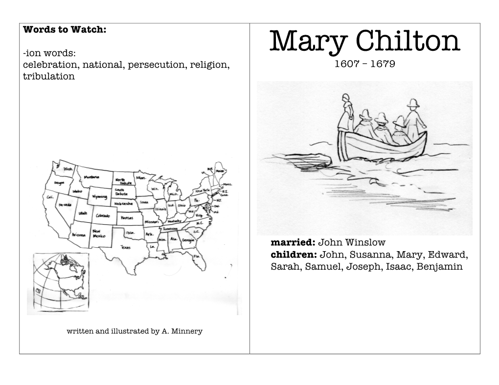 Mary Chilton Celebration, National, Persecution, Religion, 1607 – 1679 Tribulation