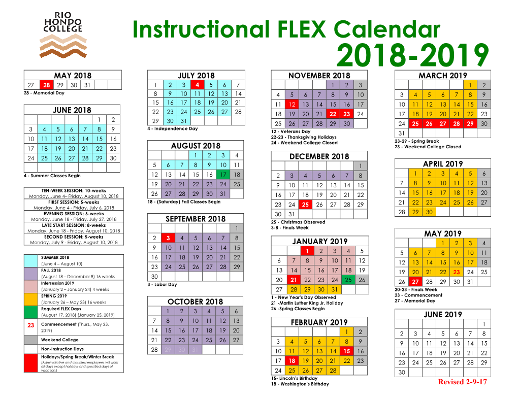 Instructional FLEX Calendar