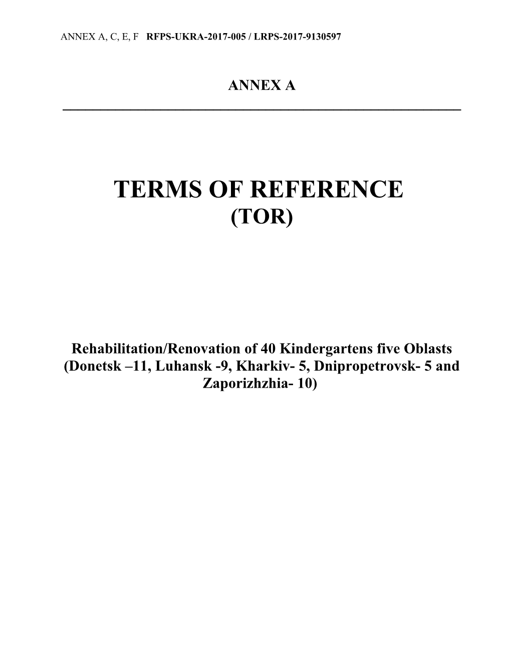 Terms of Reference s29