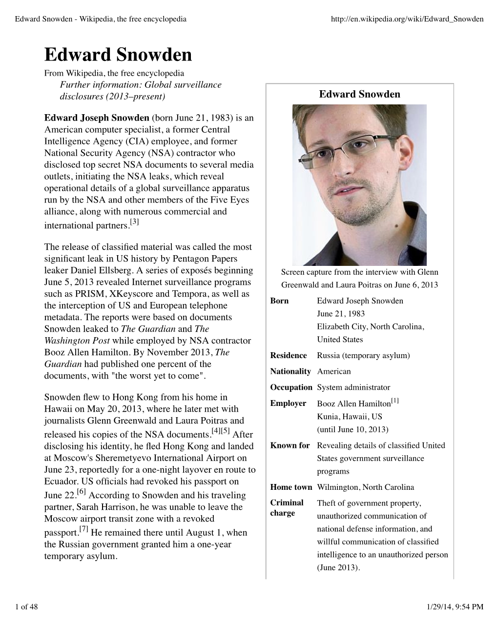 Edward Snowden - Wikipedia, the Free Encyclopedia