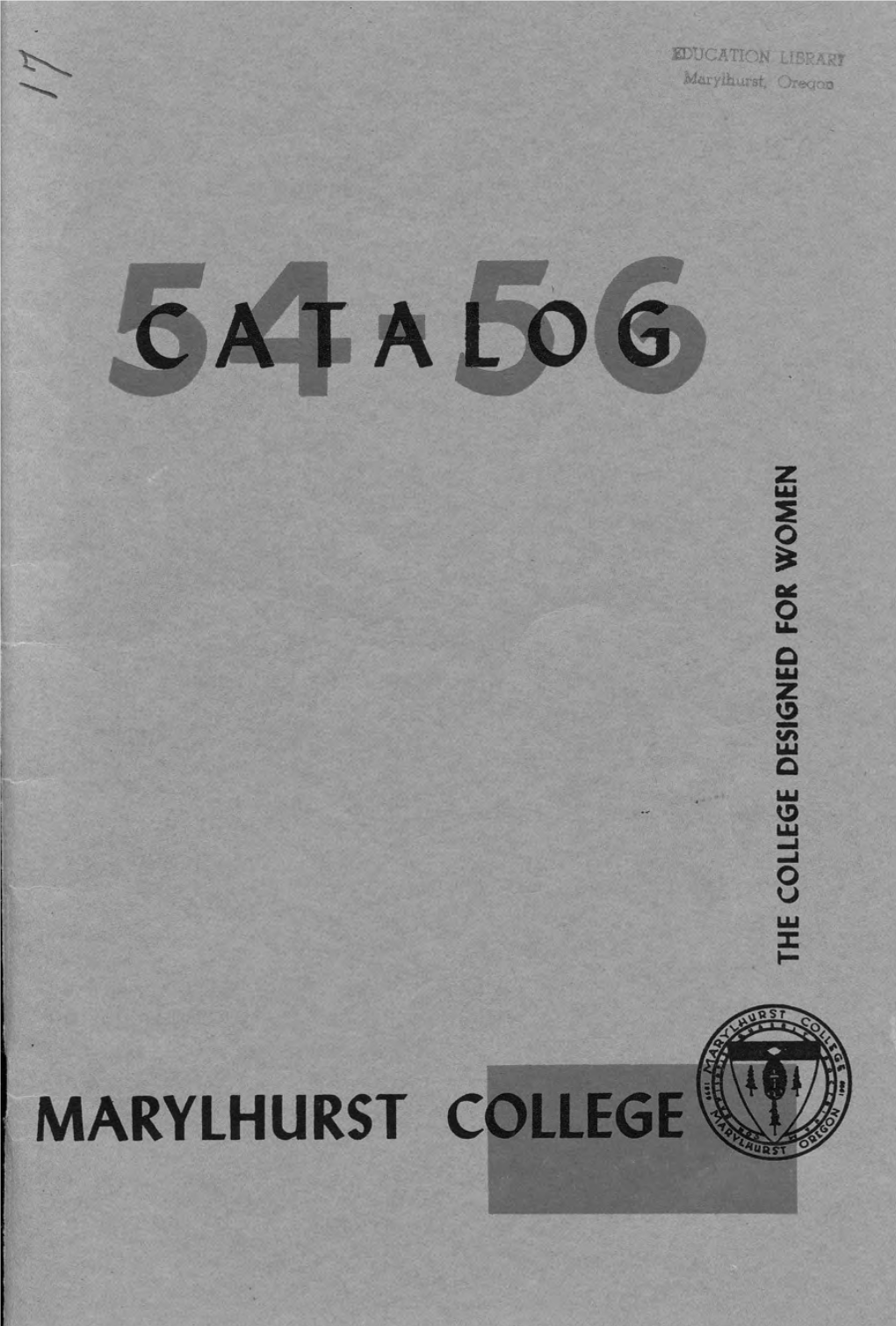 1954-56 Marylhurst College Catalog