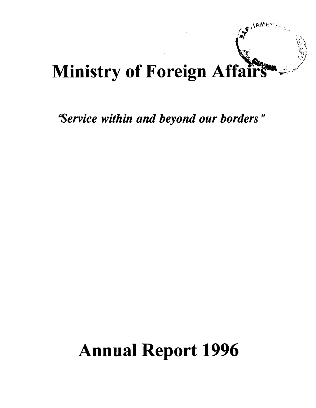 Annual Report 1996 MISSION STATEMENT