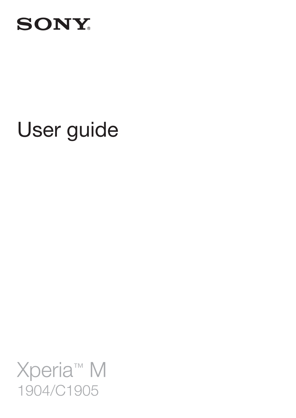Sony Xperia M User Guide