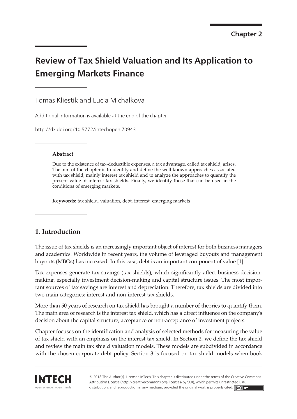 Review of Tax Shield Valuation and Its Application to Emerging Markets Finance