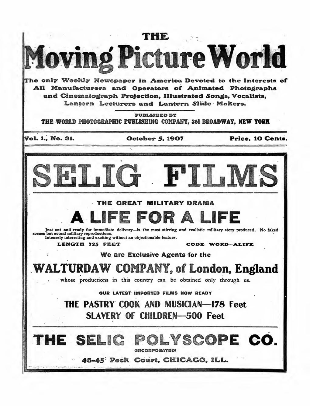 The Moving Picture World (October 1907)