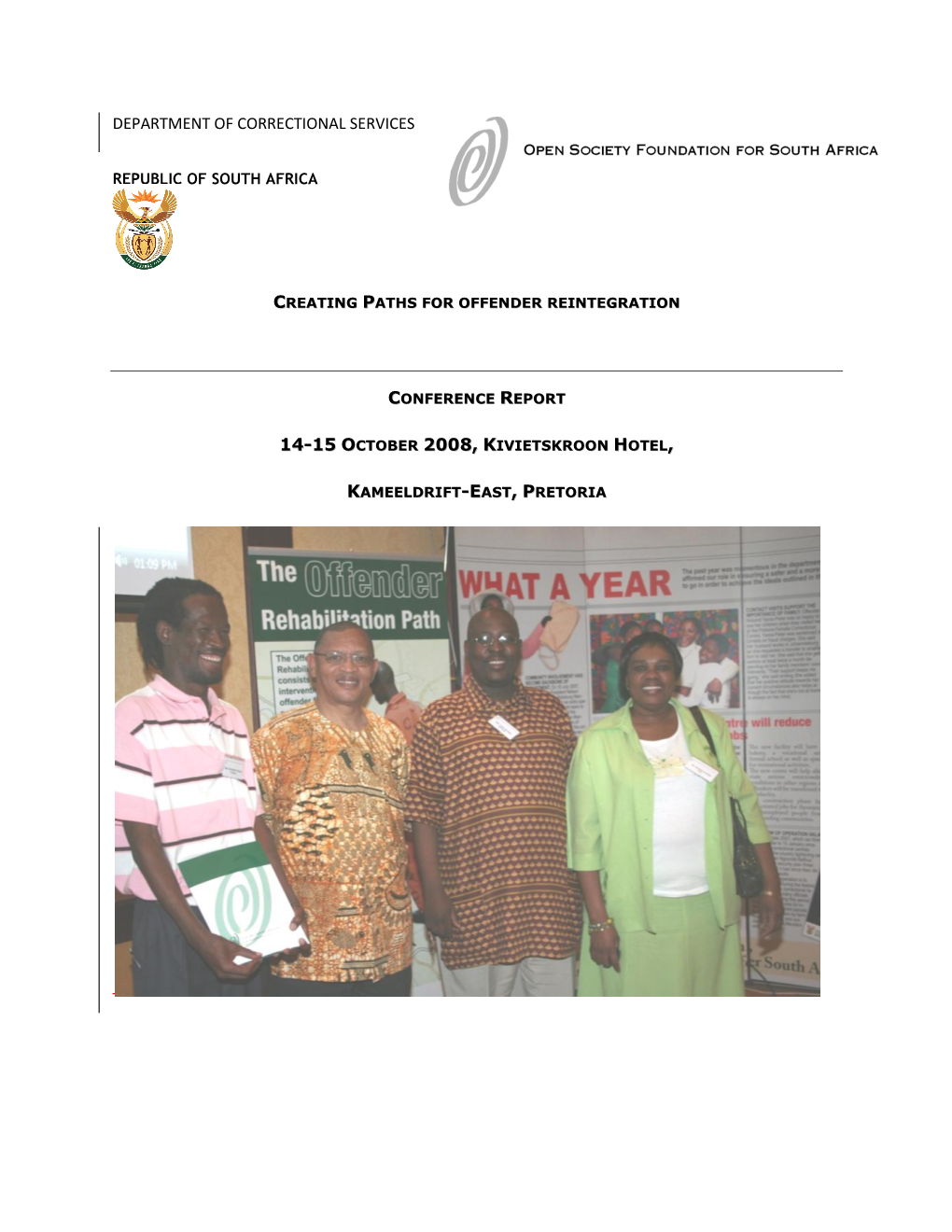 Department of Correctional Services 14-15 O 2008