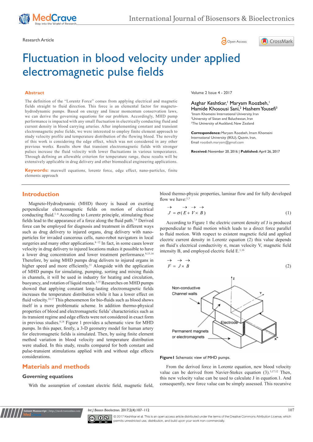 Fluctuation in Blood Velocity Under Applied Electromagnetic Pulse Fields