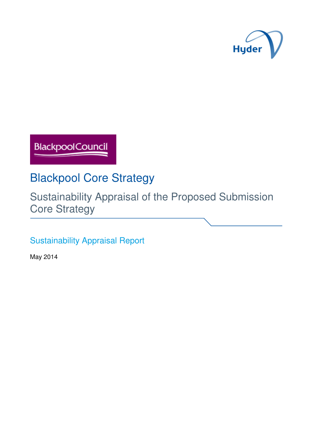 Sustainability Appraisal of the Proposed Submission Core Strategy