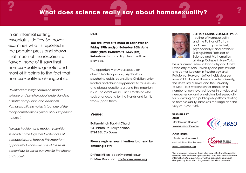 What Does Science Really Say About Homosexuality?