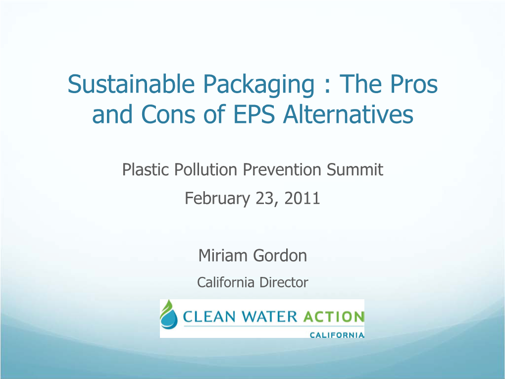 Sustainable Packaging : the Pros and Cons of EPS Alternatives