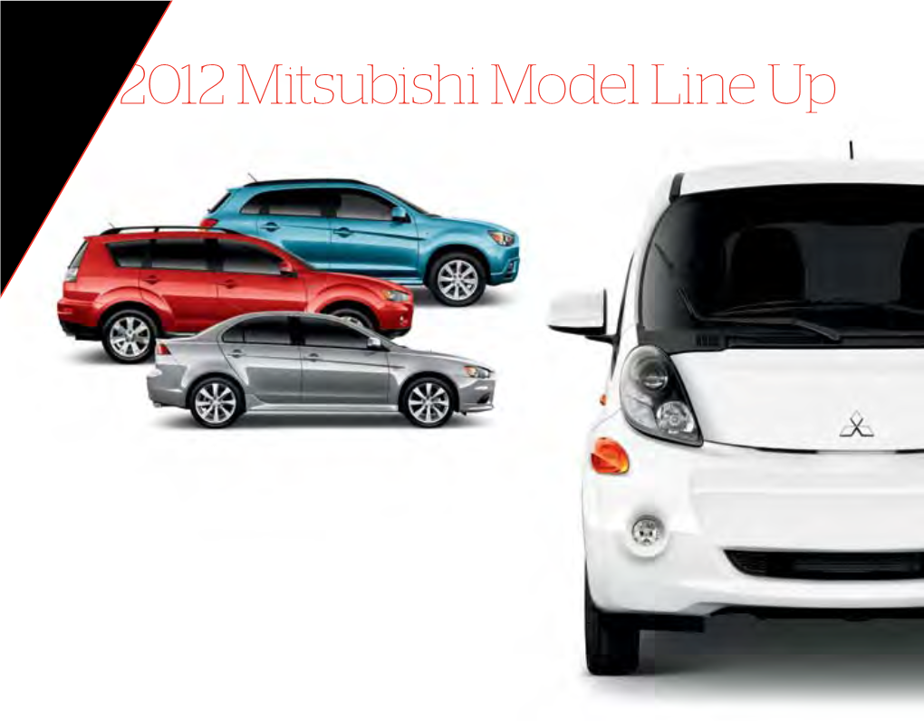 2012 Mitsubishi Model Line Up