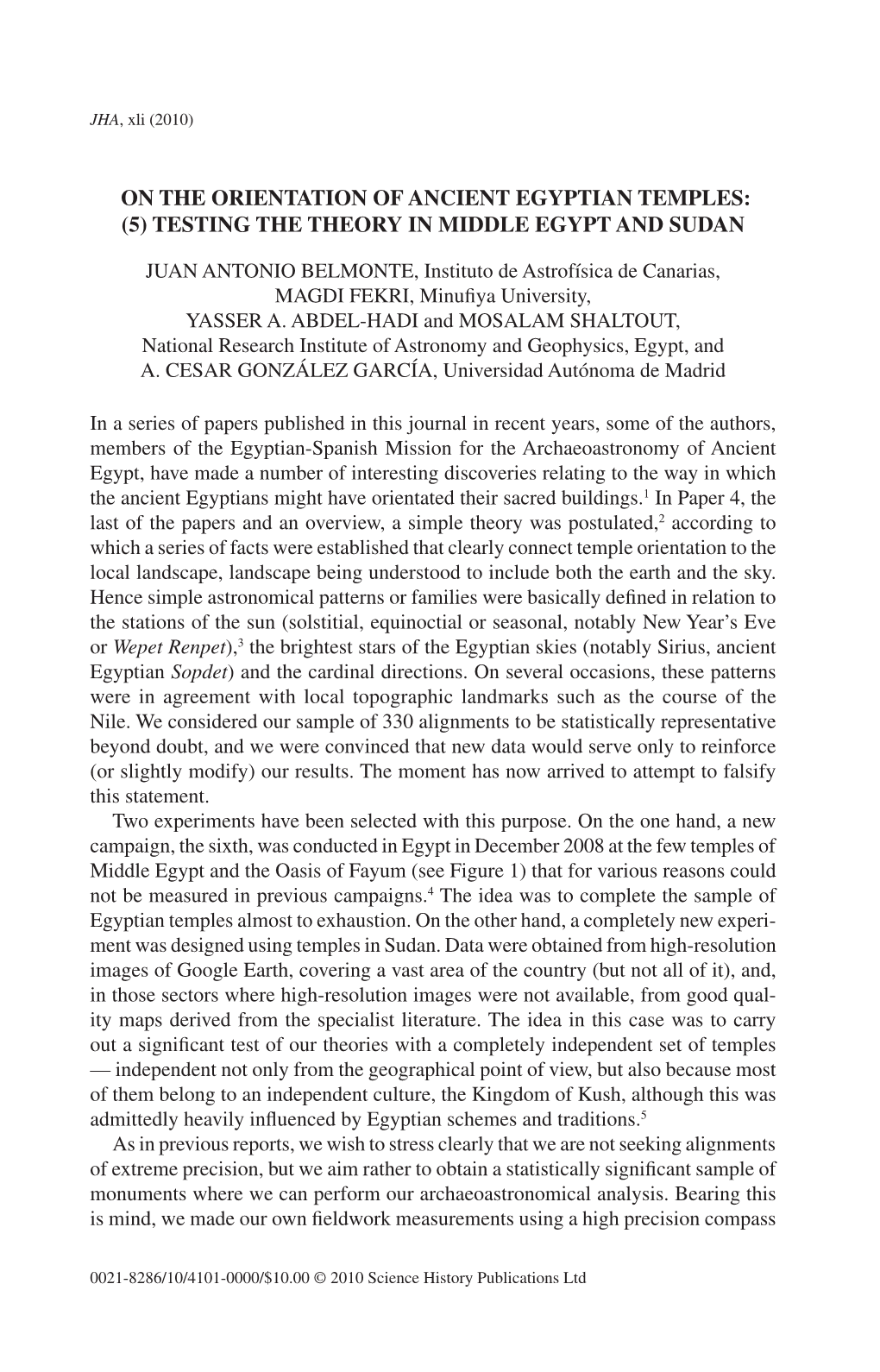 On the Orientation of Ancient Egyptian Temples: (5) Testing the Theory in Middle Egypt and Sudan