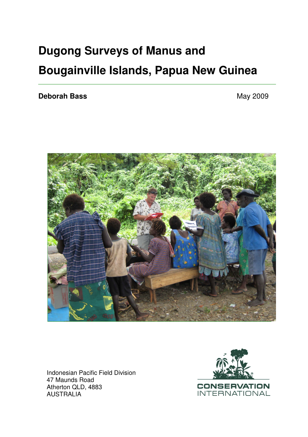 Dugong Surveys of Manus and Bougainville Islands, Papua New Guinea