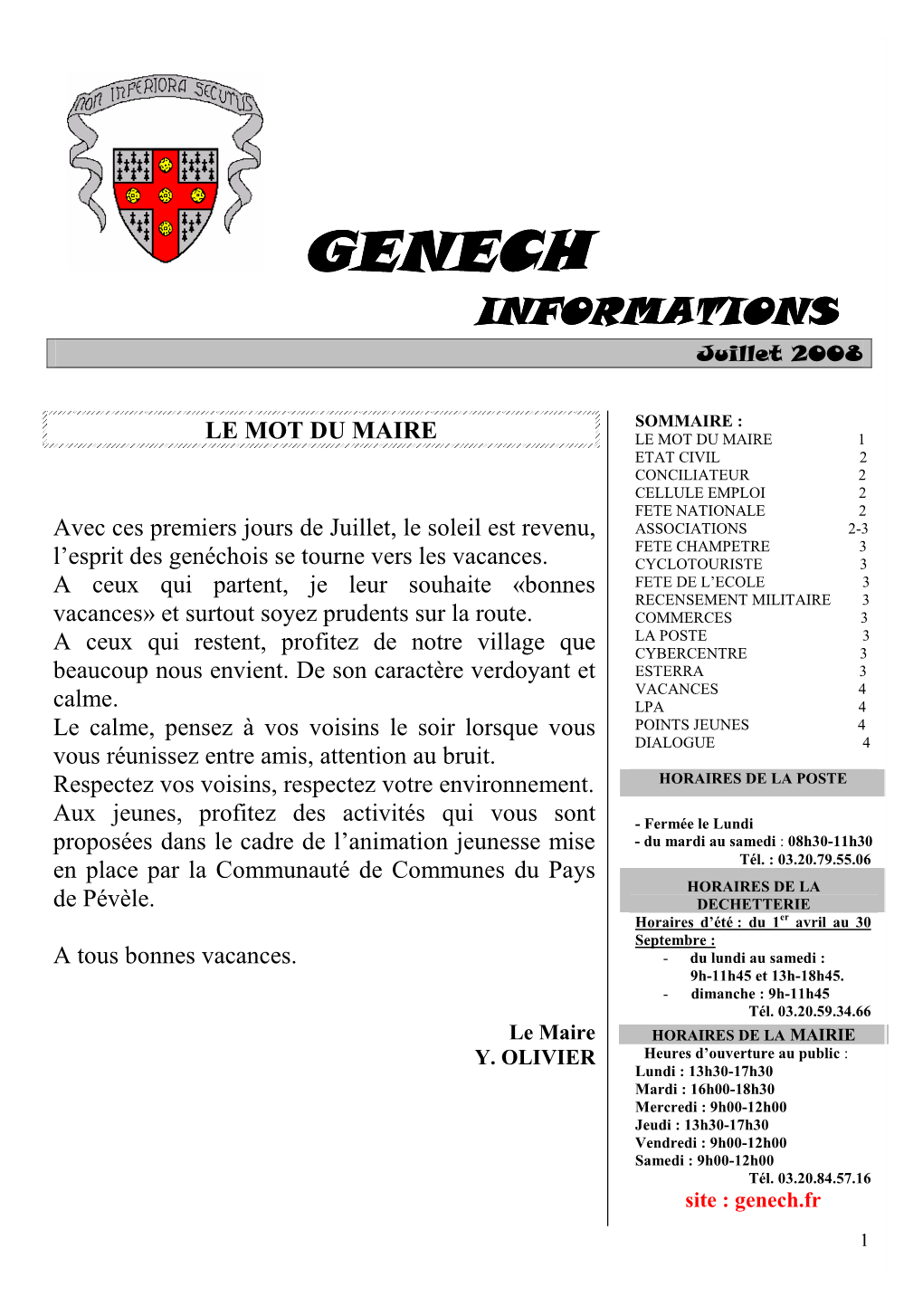 Genech Infos Juillet