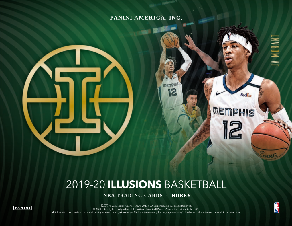 2019-20 Illusions Basketball Nba Trading Cards · Hobby