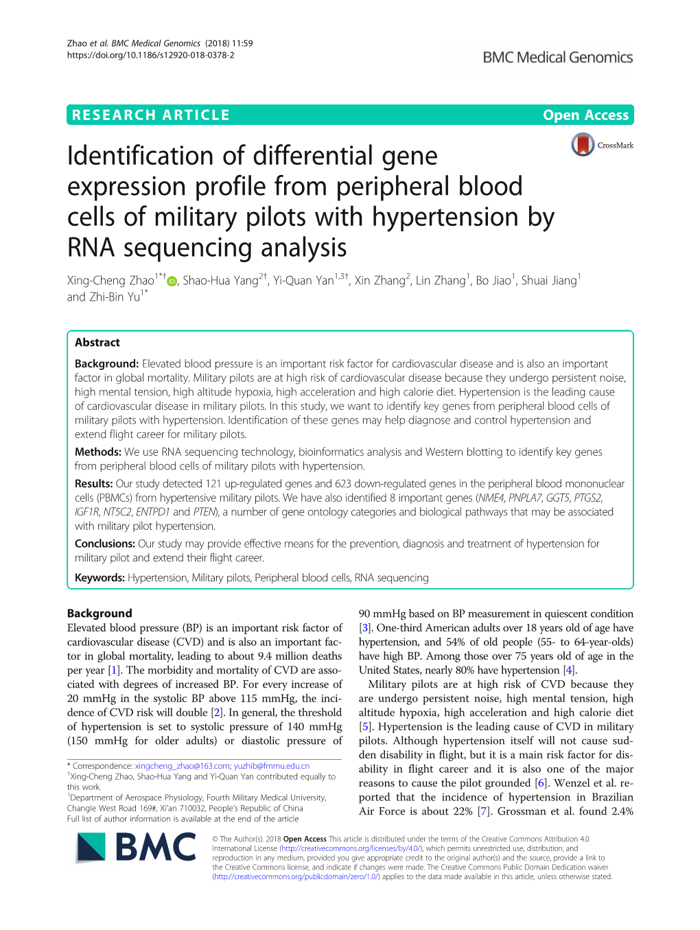 Identification of Differential Gene Expression Profile from Peripheral