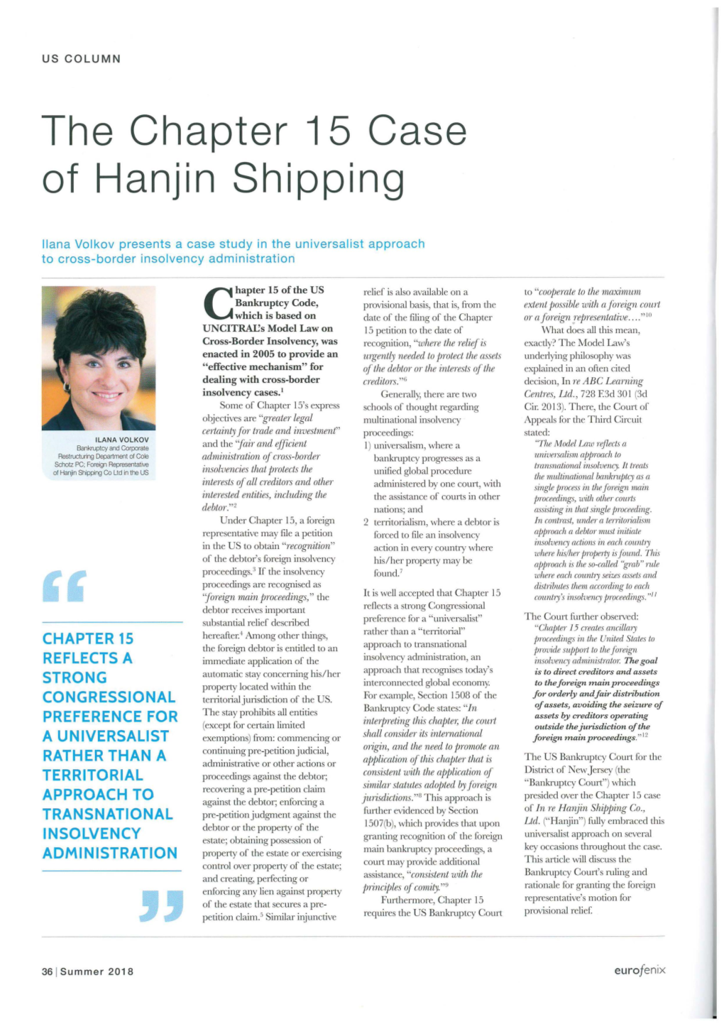 The Chapter 15 Case of Hanjin Shipping