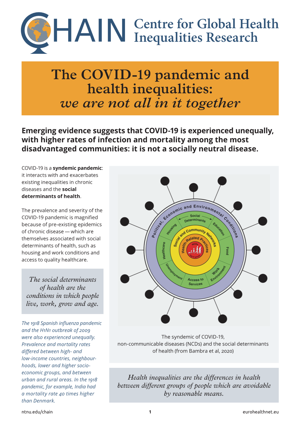 The COVID-19 Pandemic and Health Inequalities: We Are Not All in It Together