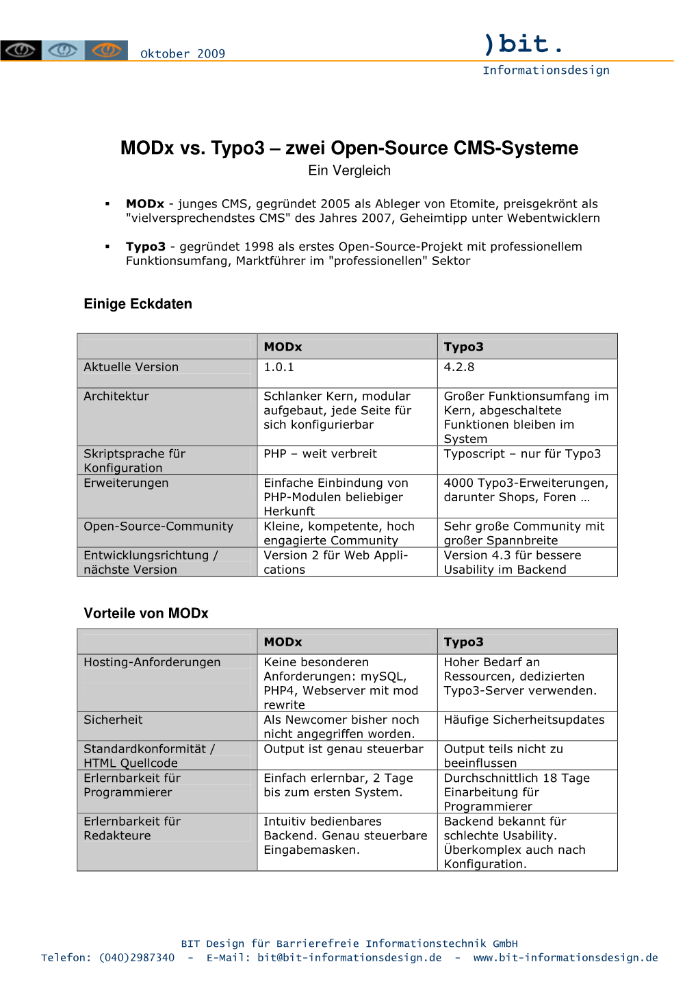 Modx Vs. Typo3 – Zwei Open-Source CMS-Systeme Ein Vergleich