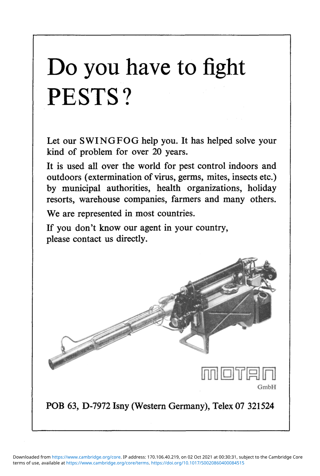 Do You Have to Fight PESTS?