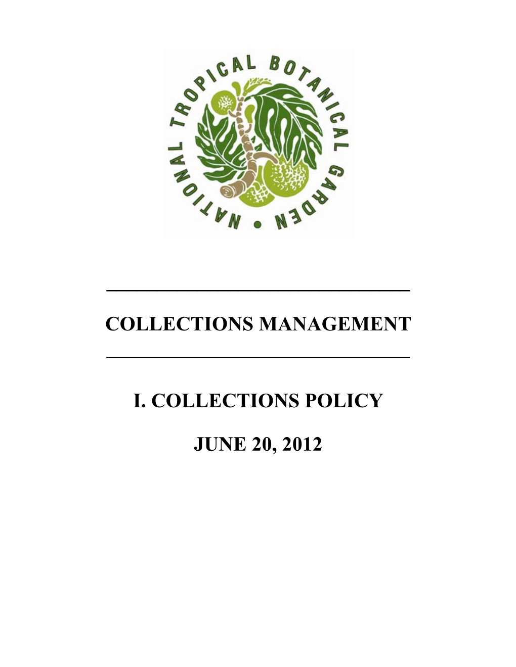 NTBG Living Collections Policy