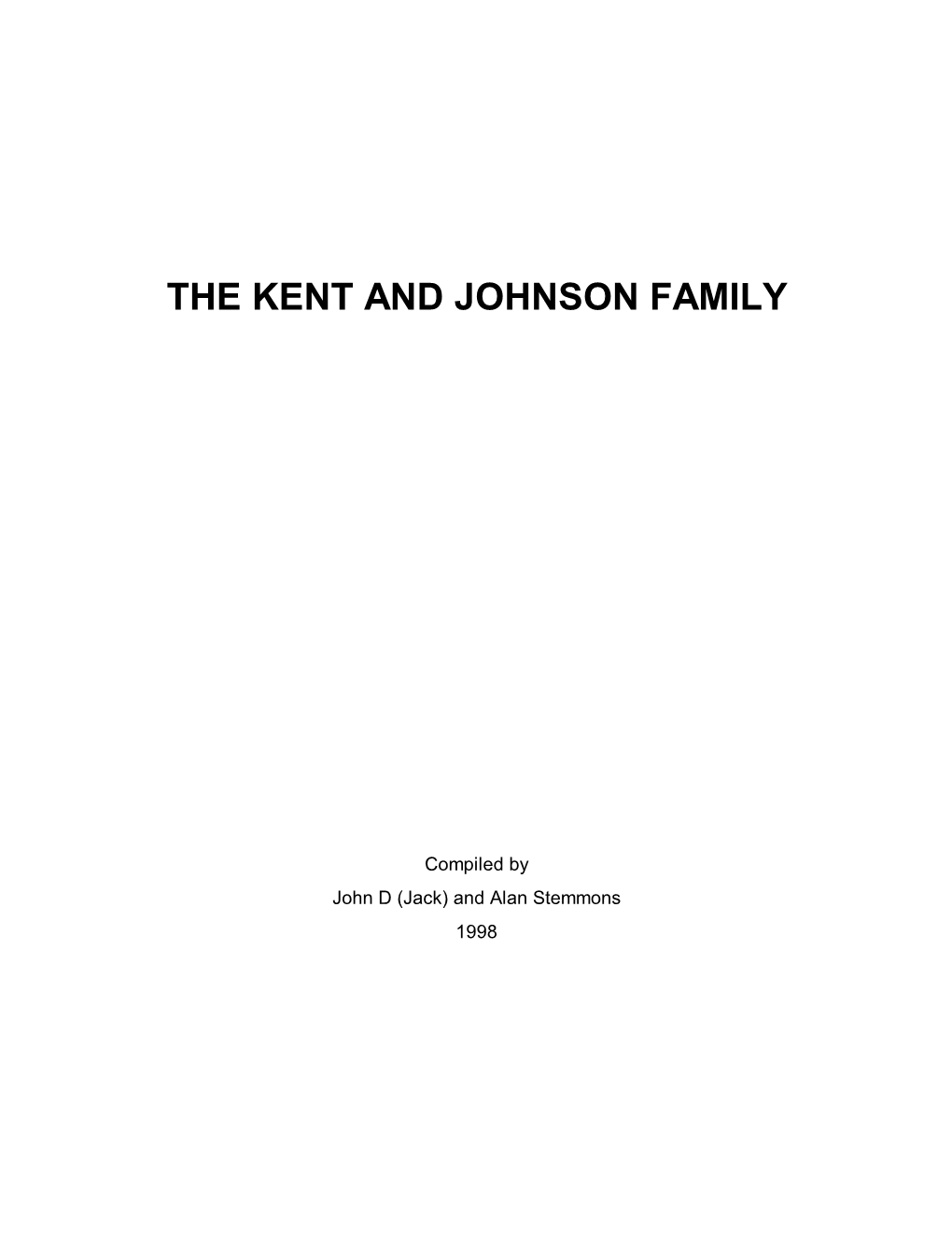 The Kent and Johnson Family