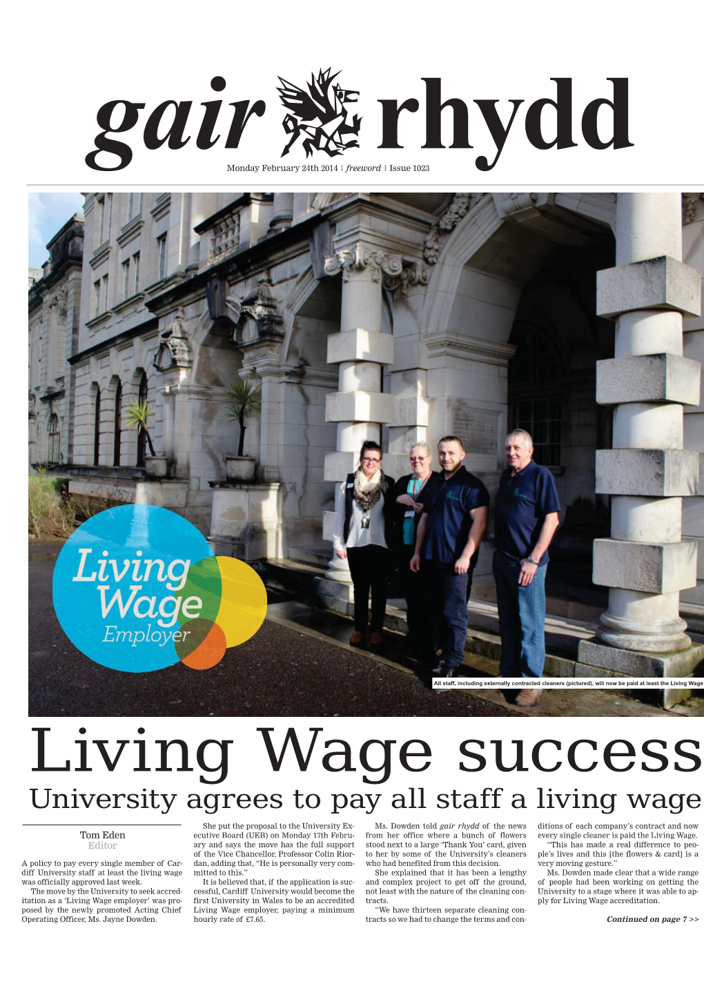 Living Wage Success University Agrees to Pay All Staff a Living Wage
