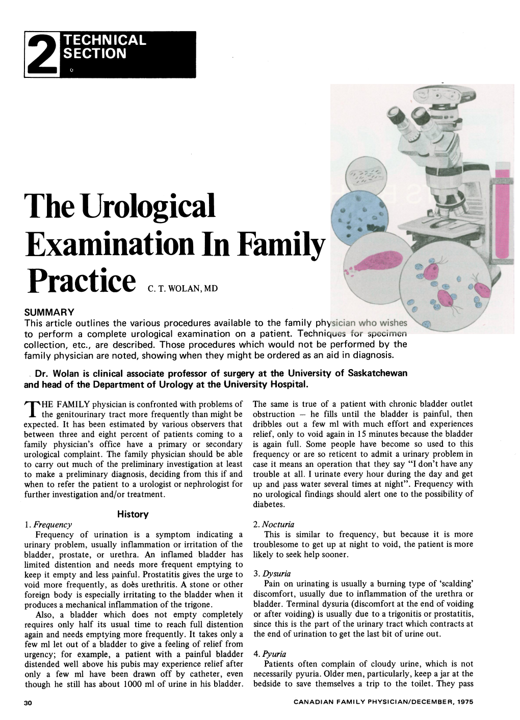 The Urological Examination in Family