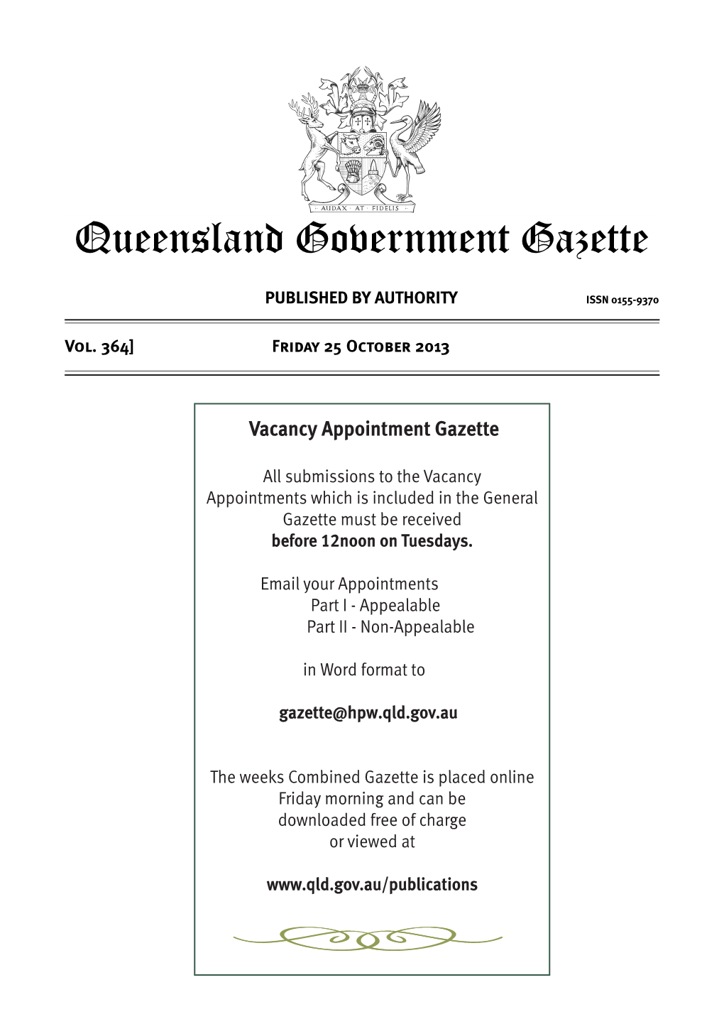 Queensland Government Gazette